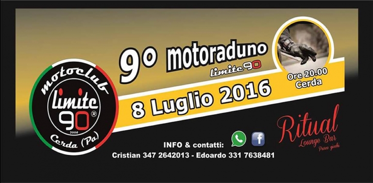 9° Motoraduno Limite 90 - 8 Luglio 2016 Cerda (PA)