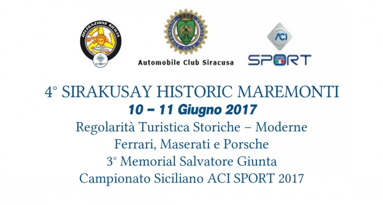 4° Sirakusay Historic Maremonti: 10 e 11 Giugno 2017