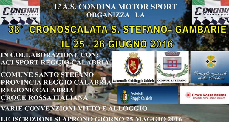 38° Cronoscalata S.stefano - Gambarie: 25 e 26 Giugno 2016